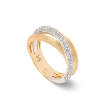 Jaipur 3-strand diamond stackable ring