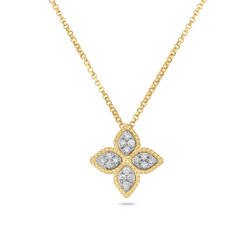 Princess Flower necklace with diamonds