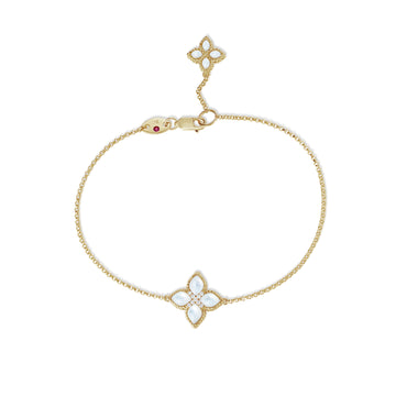 Princess Flower bracelet with diamonds and mother of pearl