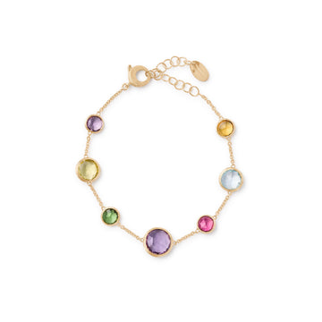 Bracelet with multicolored gemstones