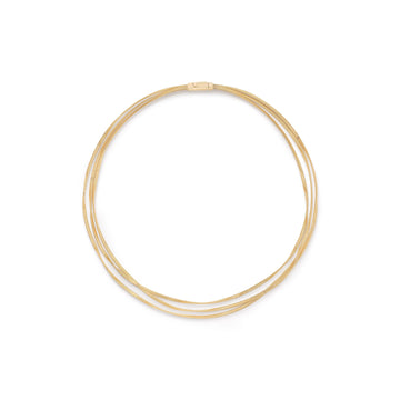 Marrakech 18kt yellow gold three-strand coil necklace
