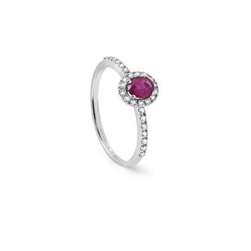 Dora ring with ruby and diamonds