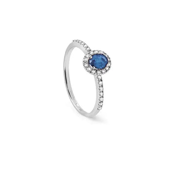 Dora ring with sapphire and diamonds