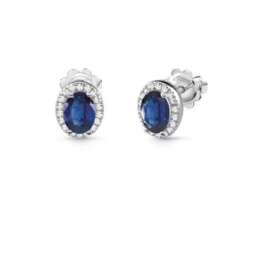 Dora earrings with diamonds and sapphire