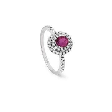 Dora ring with ruby and diamonds