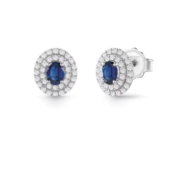 Dora earrings with sapphire and diamonds