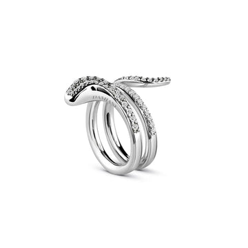 Diamond snake ring