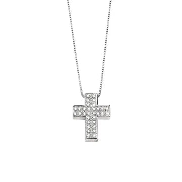 I Segni Cross necklace with diamonds small version