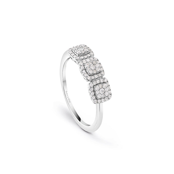 Bagliori ring with diamonds