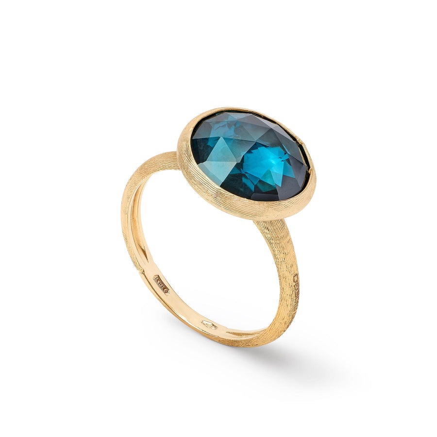 18kt yellow gold London topaz ring, large