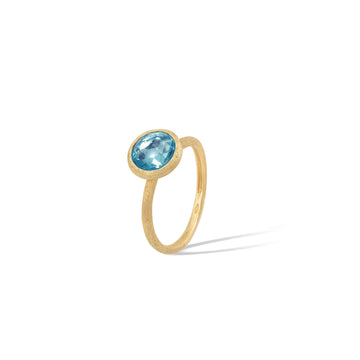 18kt yellow gold ring with sky topaz