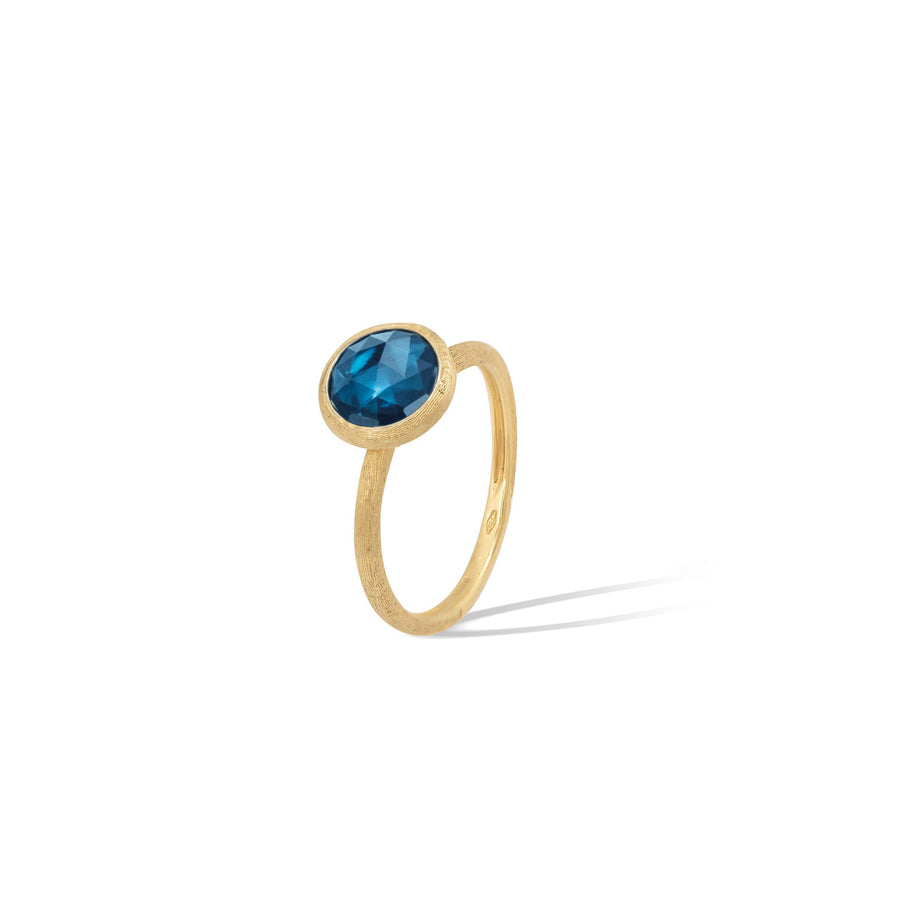18kt yellow gold ring with London topaz