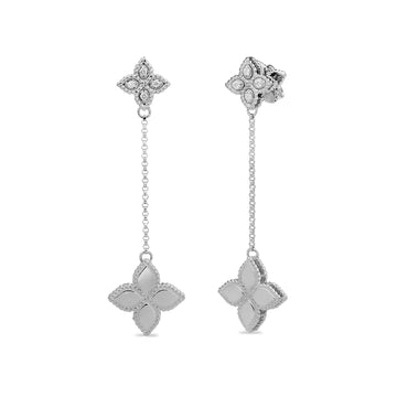 Princess Flower earrings with diamonds