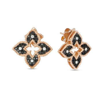 Venetian Princess earrings with black and white diamonds