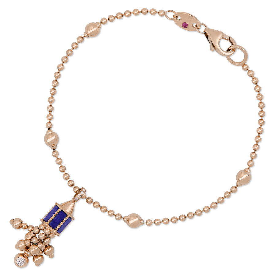 Bracelet with lapis lazuli and diamonds