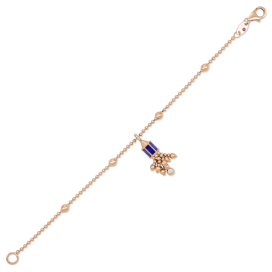Bracelet with lapis lazuli and diamonds