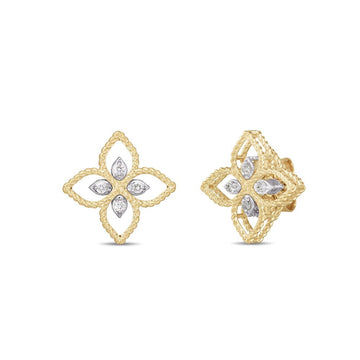 Princess Flower earrings with diamonds