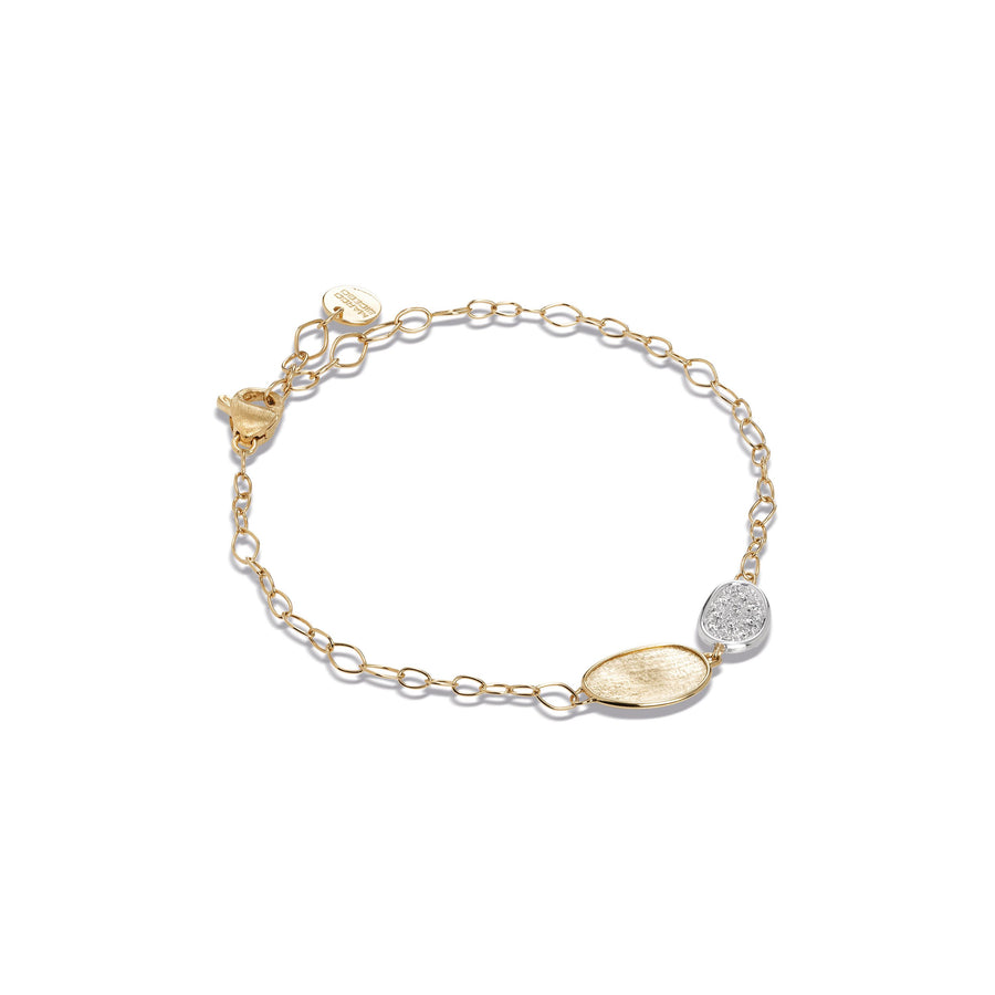 Diamond bracelet with adjustable chain, mini