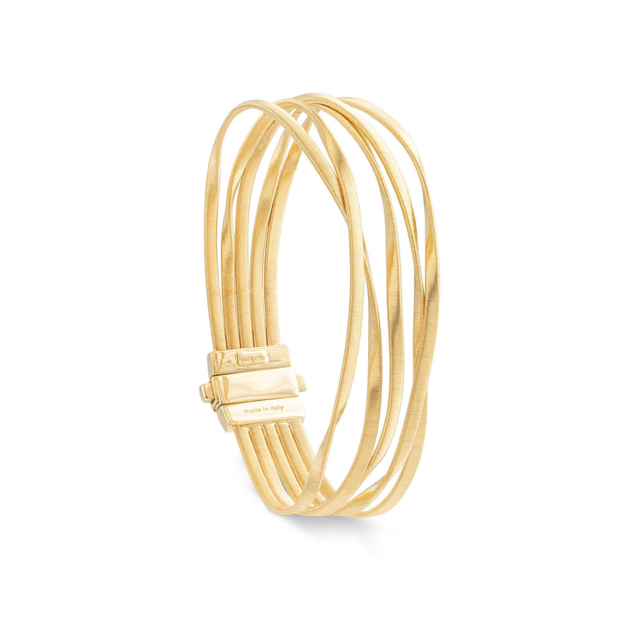 Marrakech yellow gold five-strand coil bracelet