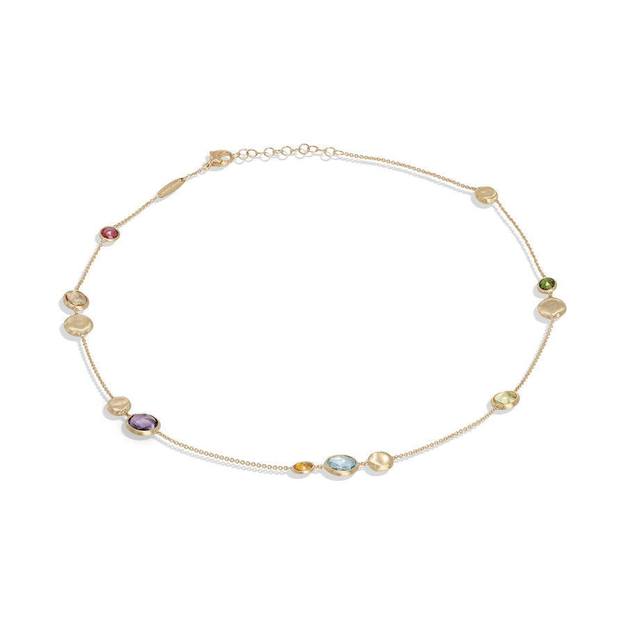 18kt yellow gold mixed gemstone necklace