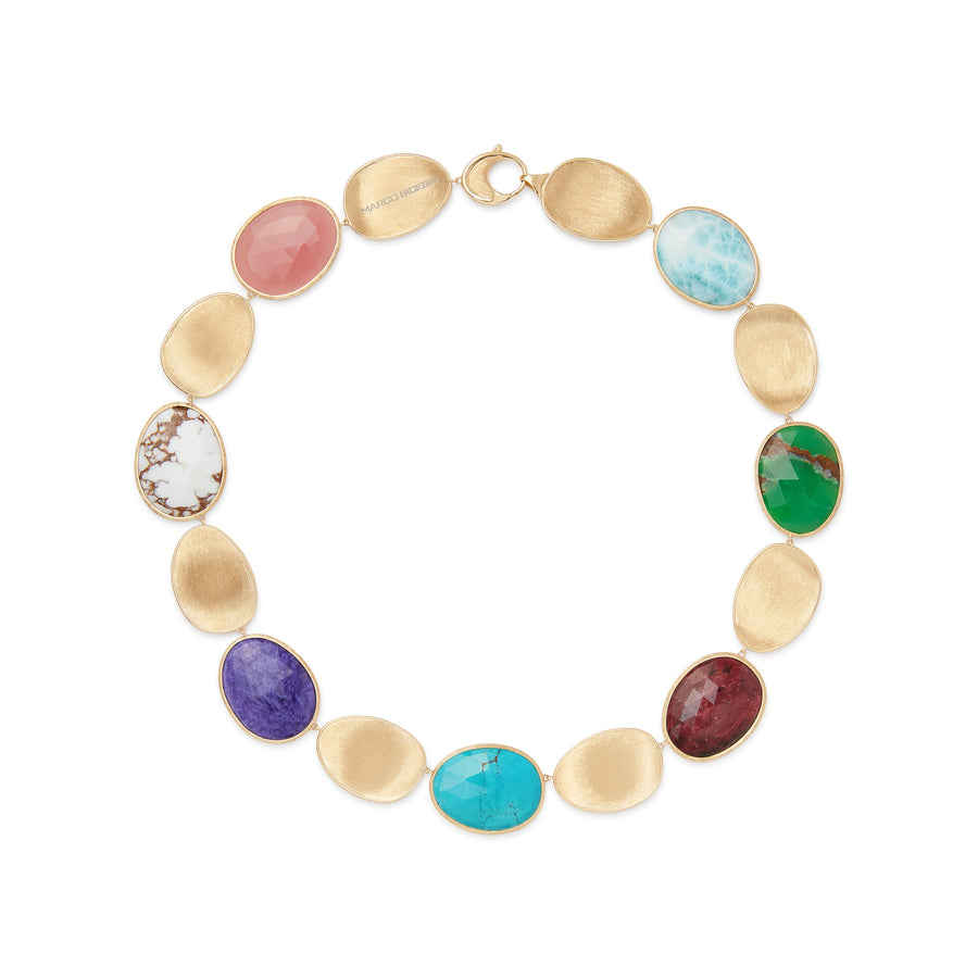 Lunaria 18k yellow gold multicolored necklace