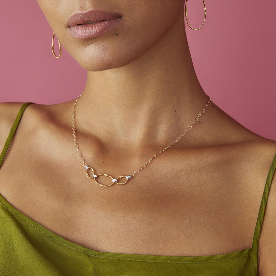Marrakech Onde 18k gold diamond necklace