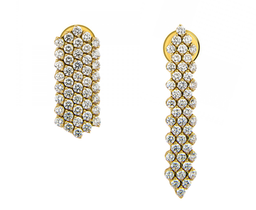 Serafino Consoli multi size earrings in yellow gold and diamonds