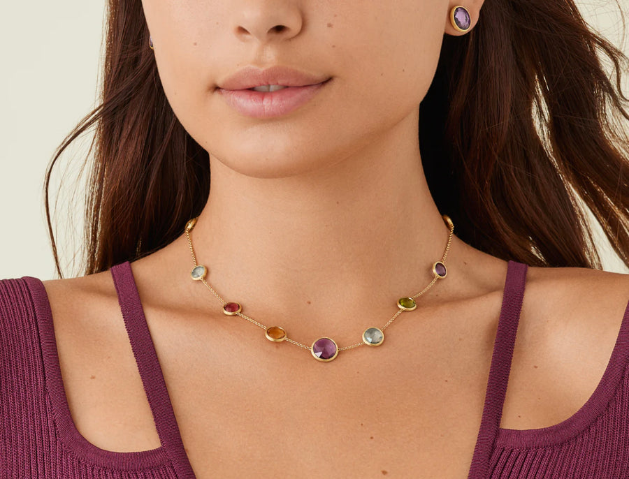 Jaipur Colour necklace with multicolored gemstones