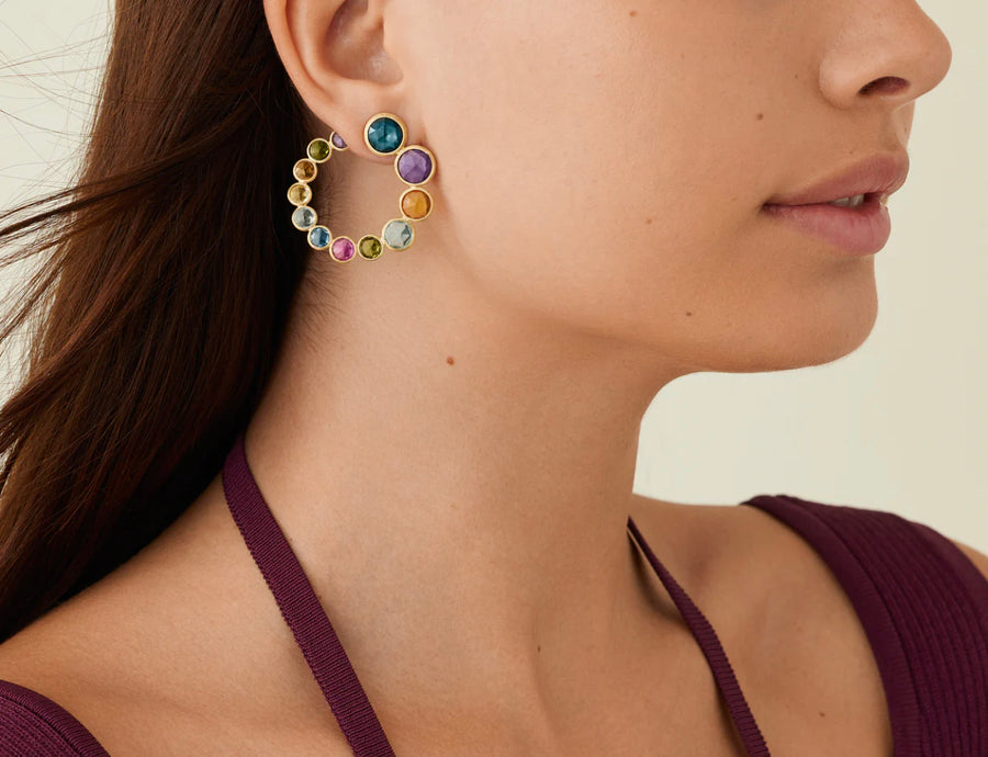 Multicolored gemstone earrings