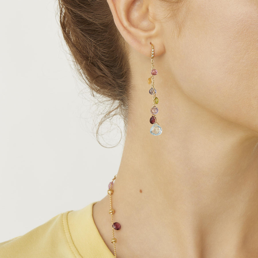 Multicoloured diamond-studded earrings - Howards Jewelers