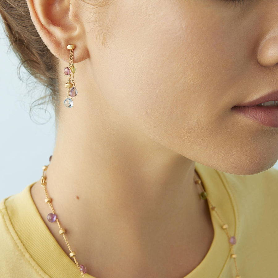 Multi-strand gold earrings - Howards Jewelers