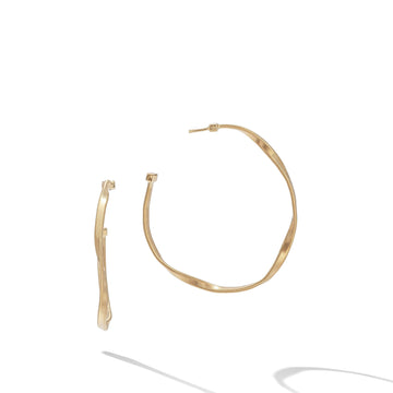 Marrakech yellow gold hoop earrings, medium