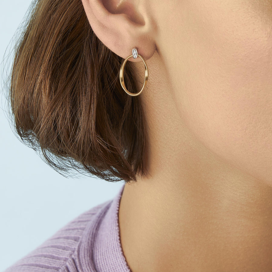 Gold stud earrings with diamonds - Howards Jewelers