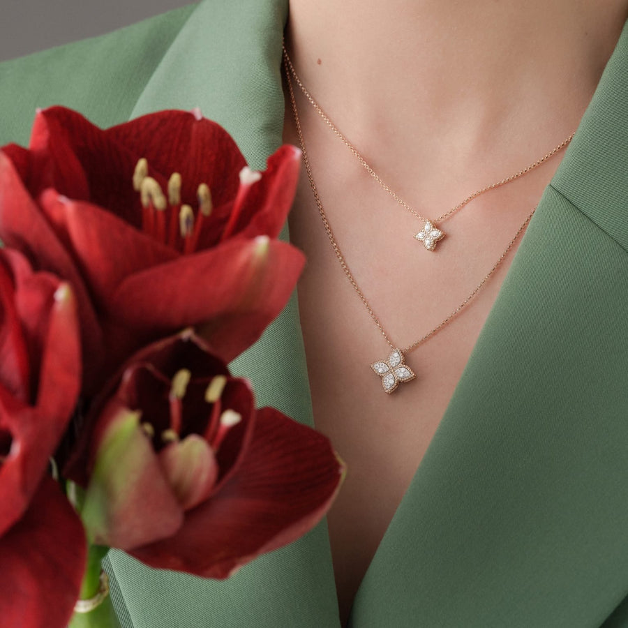 Princess Flower necklace with diamonds – Howards Jewelers