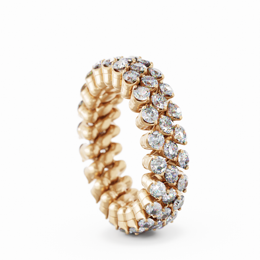 Serafino Consoli Multisize ring in rose gold with diamonds