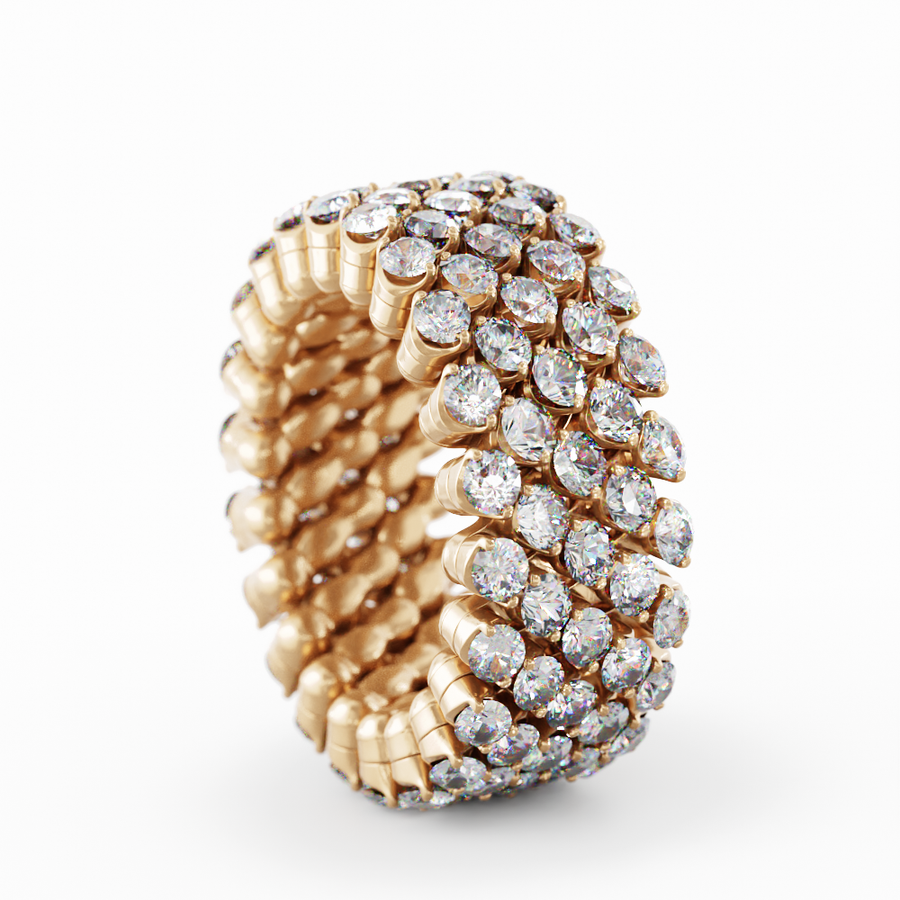 Serafino Consoli Multisize ring in rose gold with diamonds