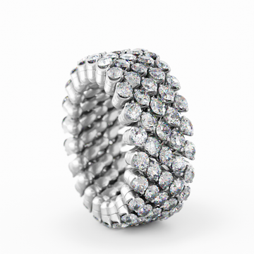 Serafino Consoli Multisize ring in white gold with diamonds