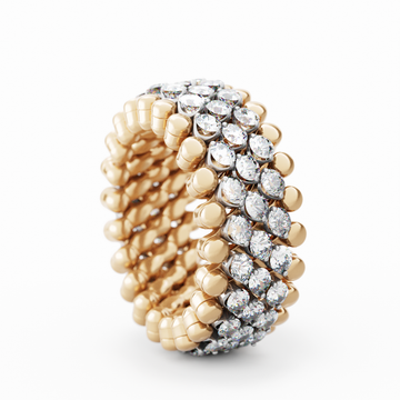 Serafino Consoli Multisize ring in rose gold with diamonds