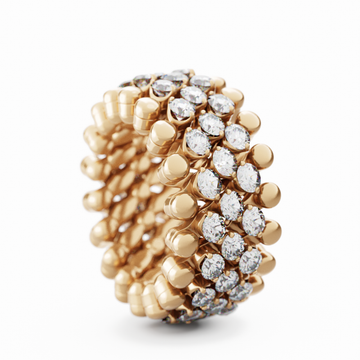 Serafino Consoli Multisize ring in rose gold and diamonds
