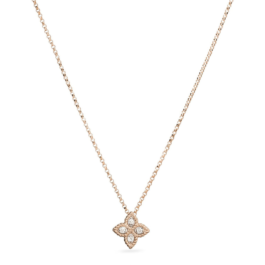 Princess Flower necklace with diamonds