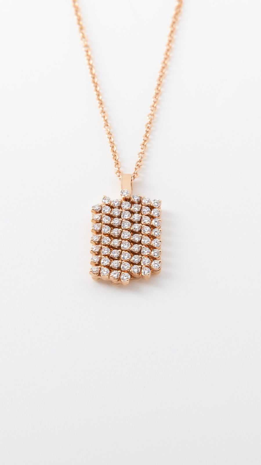 Serafino Consoli mulitisize necklace in rose gold and diamonds