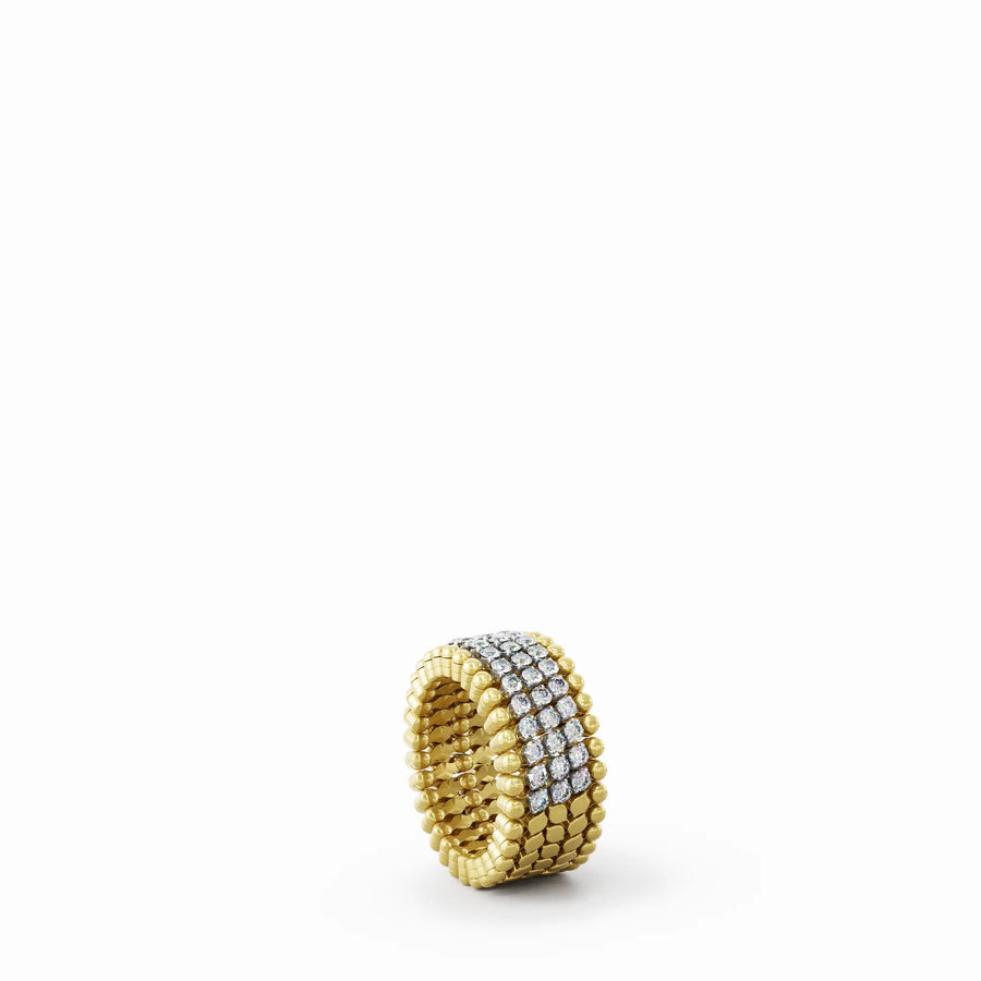 Ring-to-Bracelet in yellow gold and diamonds