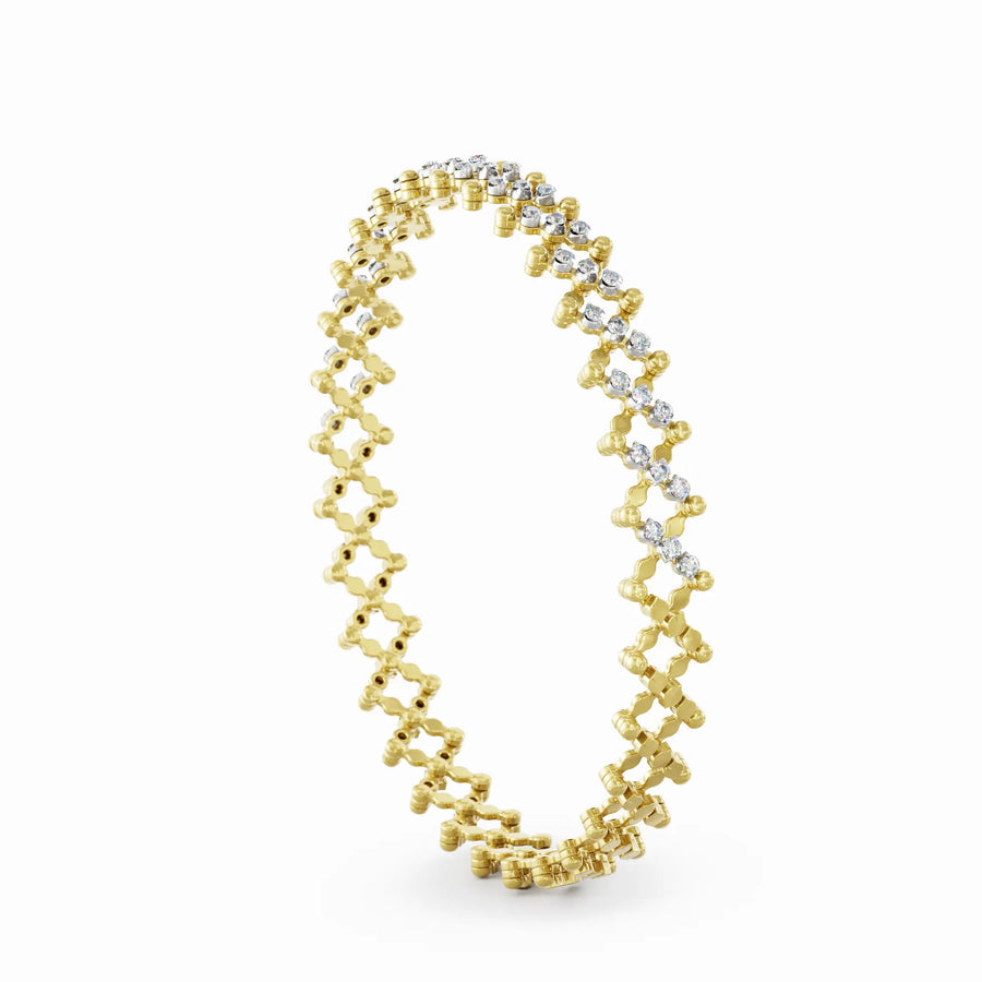 Ring-to-Bracelet in yellow gold and diamonds