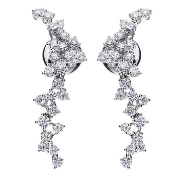Mimosa Flexi earrings with diamonds