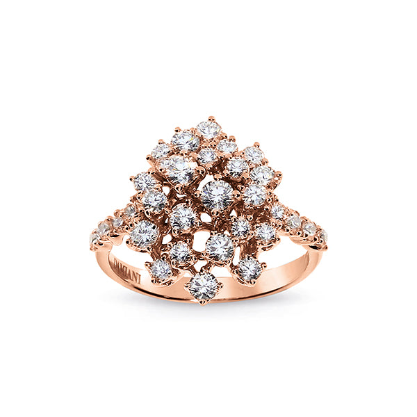 Mimosa ring with diamonds