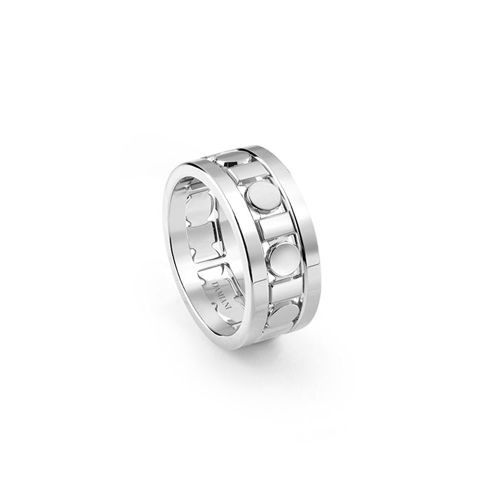 Belle Époque Reel ring in white gold