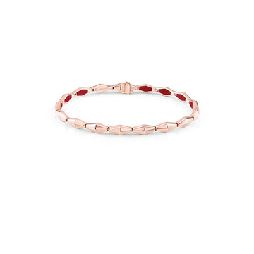 Eva bracelet with red ceramic and diamond