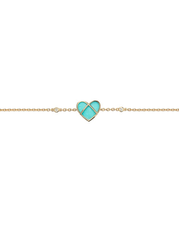 Bracelet with turquoise and diamonds