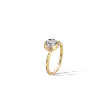 Ring with diamond pavé disk - Howards Jewelers