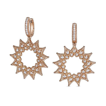 Earrings with diamonds in rose gold - Howards Jewelers
